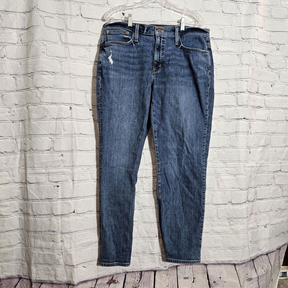 J Crew Slim Boyfriend Jeans Womens Size 31 Distressed Stretch Straight BK581